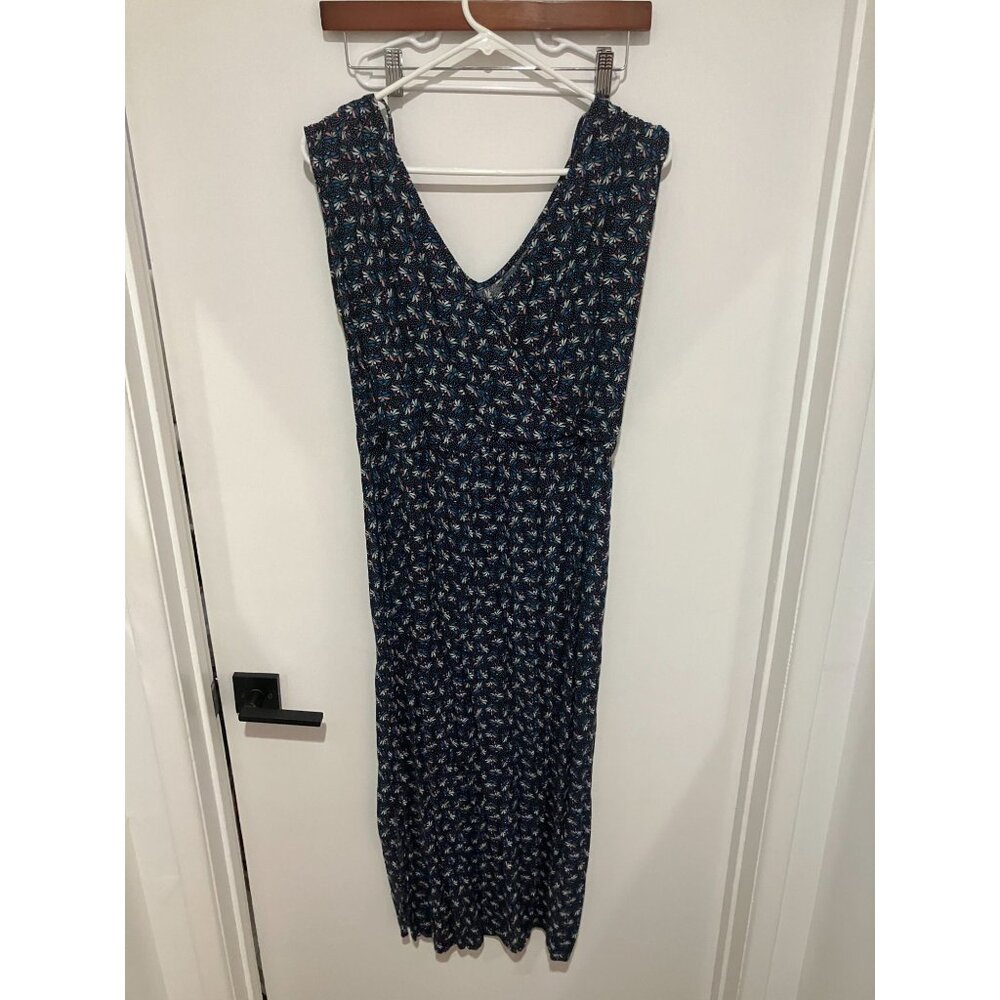 Inextenso Women's Floral Summer Maxi Dress, Navy Multi, Size 42